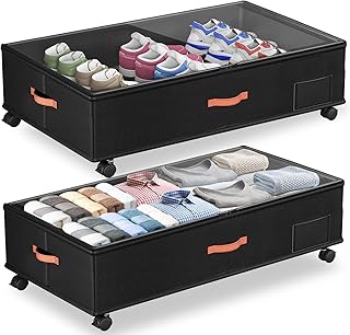 2-Pack Under Bed Storage Bins with Handles