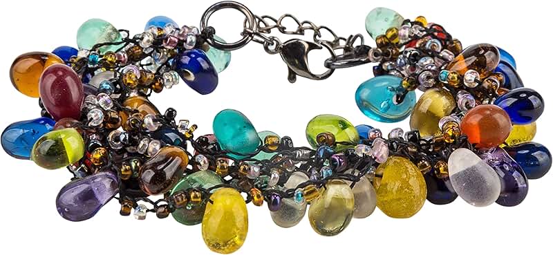 Handmade Boho Beaded Rope Braided Bangle Set for Women