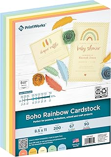 Boho Rainbow Cardstock, 8.5" x 11", 200 Sheets