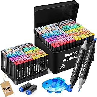 168-Color Alcohol Markers with Case and Holders