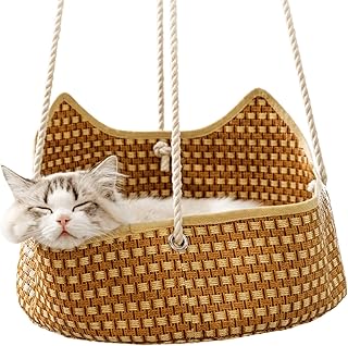 Breathable Rattan and Bamboo Pet Cage Hammock