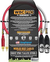 1.5 ft RCA to XLR female audio cable pair
