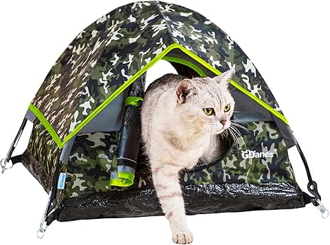 Camouflage Cat and Small Pet Tent with Soft Pad