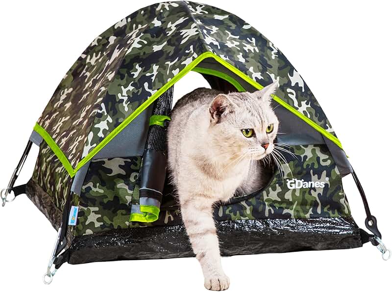 Camouflage Cat and Small Pet Tent with Soft Pad
