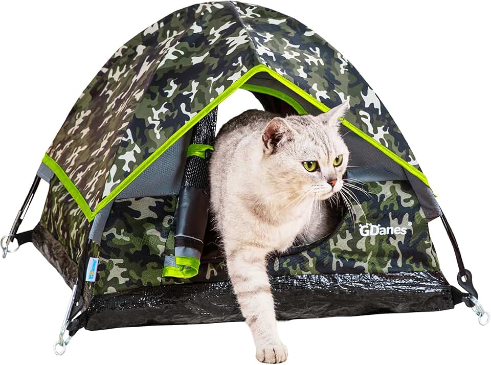 Camouflage Cat and Small Pet Tent with Soft Pad