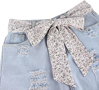 Women’s Floral Knotted Waist Skinny Scarf Belt