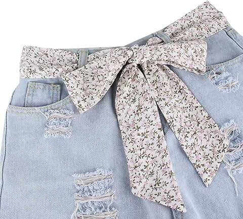 Women’s Floral Knotted Waist Skinny Scarf Belt