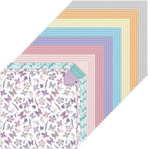 12x12 Pastel Scrapbooking Cardstock, 36 Sheets
