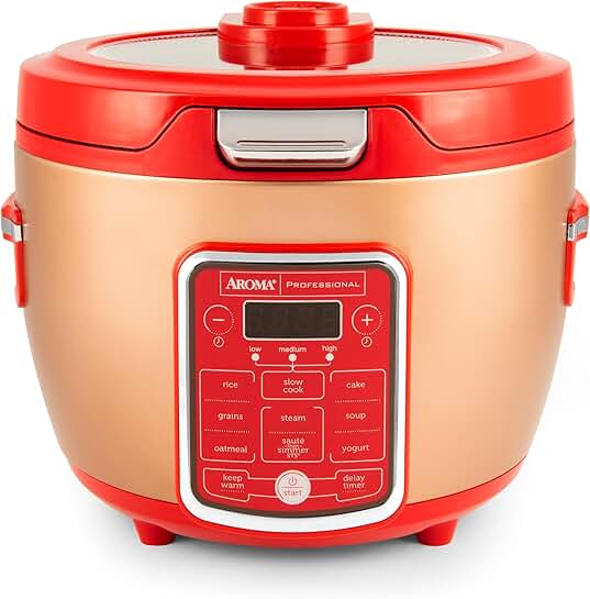 Cool Touch Rice Cooker with Glass Lid and 11 Presets