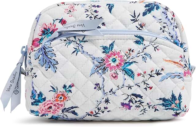 Medium Cotton Cosmetic Organizer Bag for Women