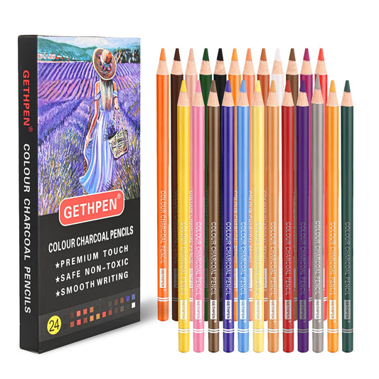 Pastel Chalk Colored Pencils Set of 24