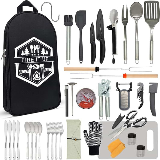12-Piece Wooden Kitchen Utensil Set with Holder