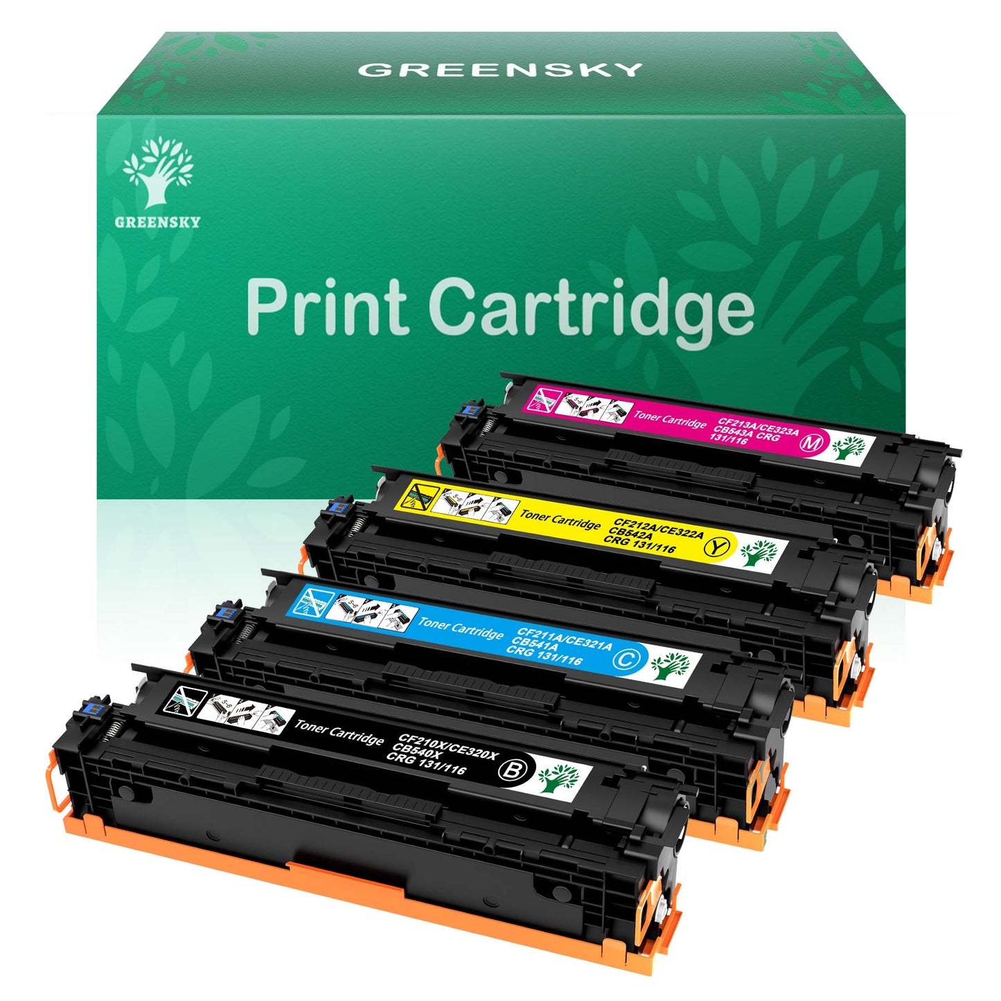 Compatible Toner Cartridge Replacement for HP 128A CE320A CE321A CE322A CE323A for HP Laserjet Pro CM1415fn CM1415fnw CP1525n CP1525nw Printer