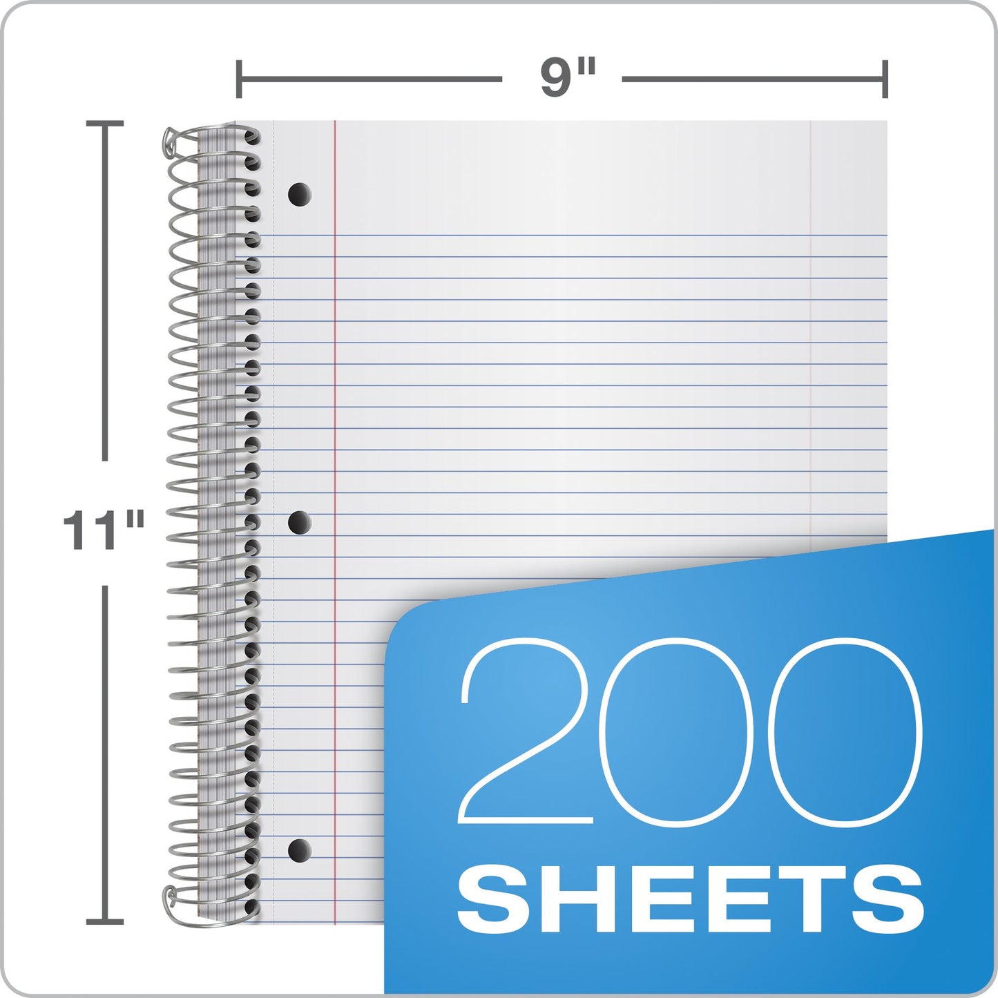 5-Subject Spiral Notebook with Plastic Cover and Dividers