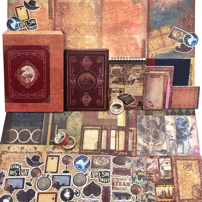 Vintage Scrapbook and Journal Supplies Kit