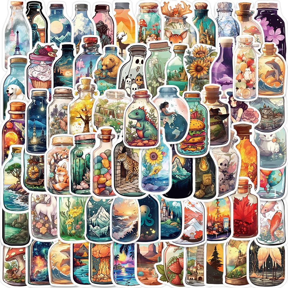 150 Aesthetic Waterproof Vinyl Stickers for Water Bottles and More