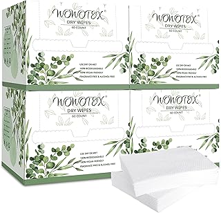 Large Biodegradable Disposable Face Towels, 240 Count