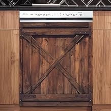 Vintage Barn Door Dishwasher Magnet Cover, 23x26 inches