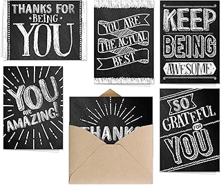 Thank You Note Cards with Blackboard Designs