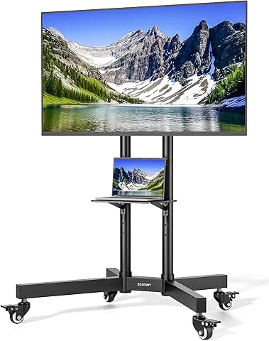 Heavy-Duty Mobile TV Stand for 32-85" Screens