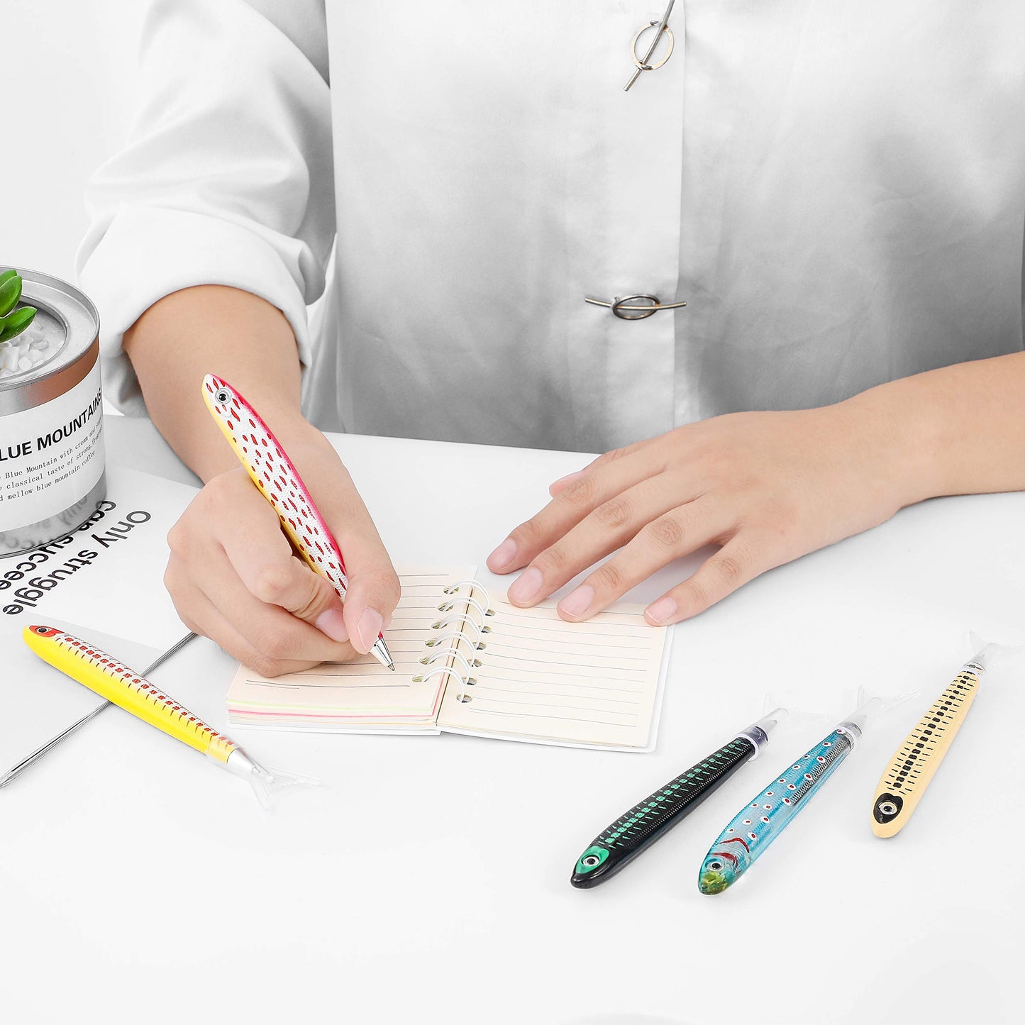 Cute Fish Pen Set for Gifts and Decor