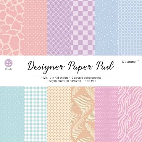 Pastel Easter Scrapbooking Cardstock, 36 Sheets