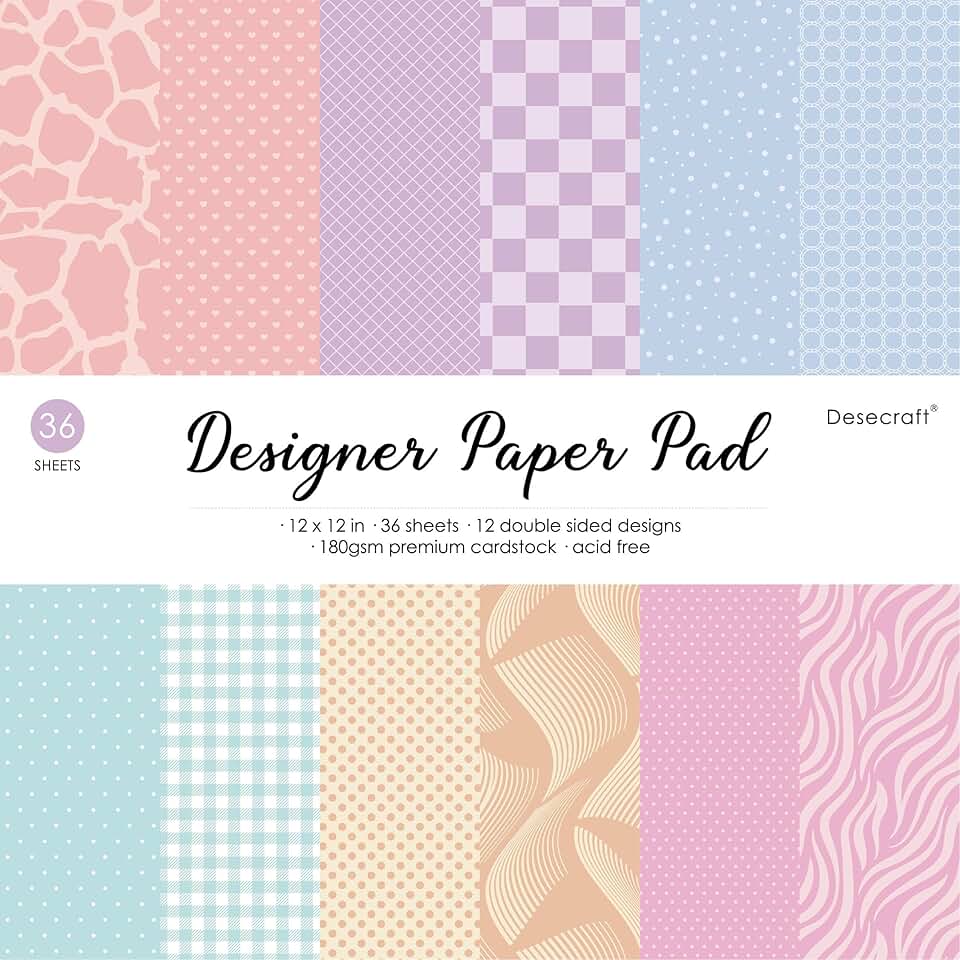 Pastel Easter Scrapbooking Cardstock, 36 Sheets