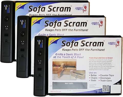 High Tech Pet Sofa Scram Sonic Pad Pet Deterrent 3-Pack