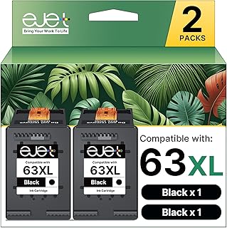 Black Ink Cartridge Replacement for Officejet and Envy Printers (2 Pack)