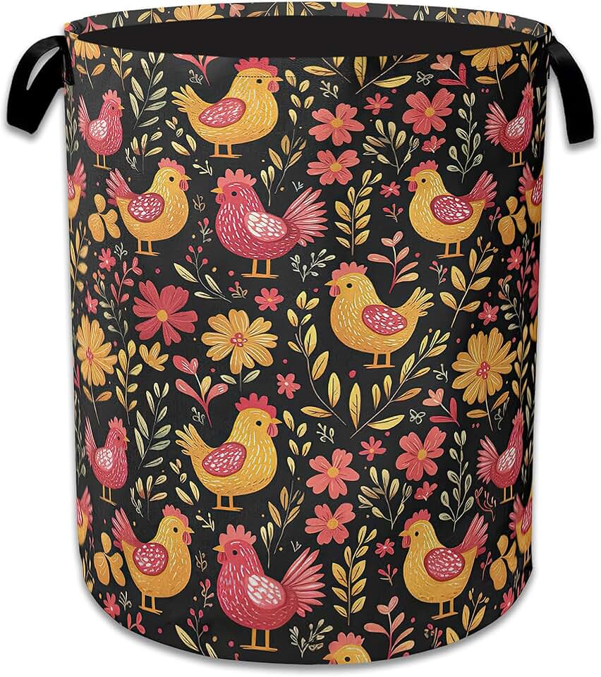 Foldable Oxford Cloth Chicken Laundry Basket with Handle