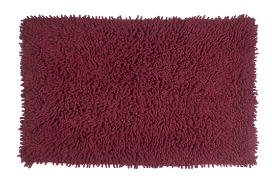Fantasia Bath Absorbent Cotton, Soft Rug, Machine wash Dry, 21" x 34" Rectangle, Red