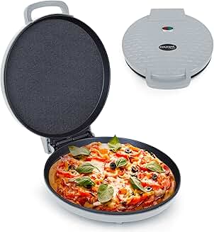12-inch Pizza Maker with Non-Stick Plates and Cool-Touch Handle