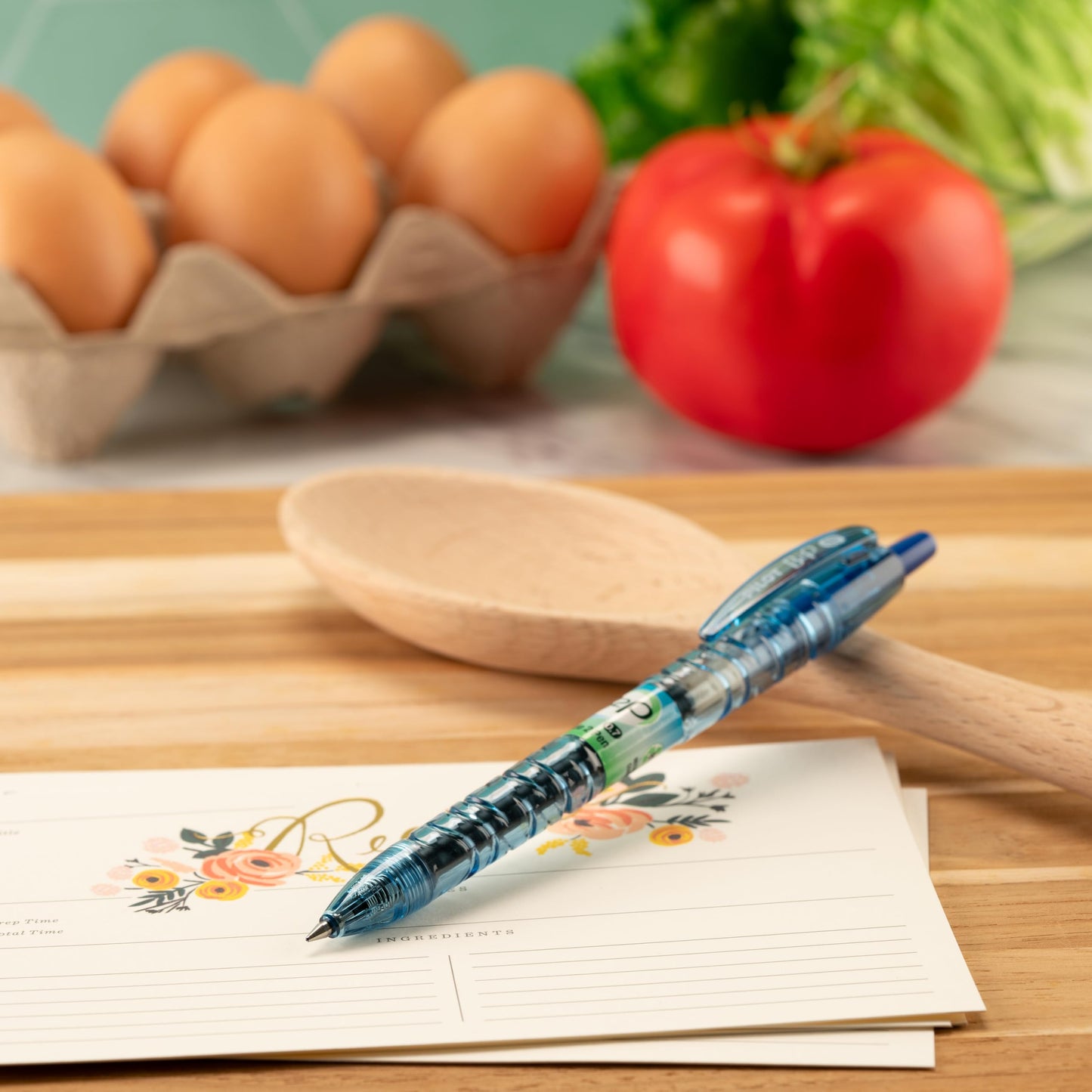 Refillable Blue Gel Pen from Recycled Bottles, 12 Pack