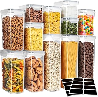 12 Pack Airtight Food Storage Containers with Labels