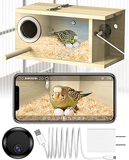 Bird Nesting Box with Camera for Pet Birds