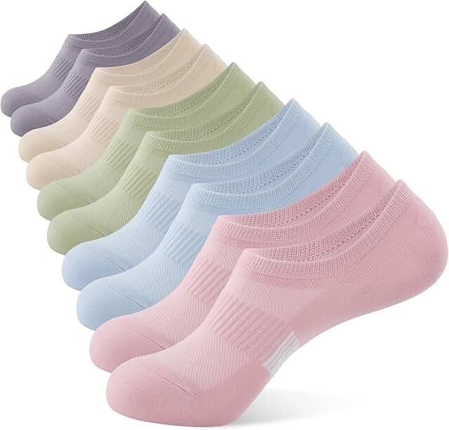 Women's Low Cut No Show Socks, 5 Pairs
