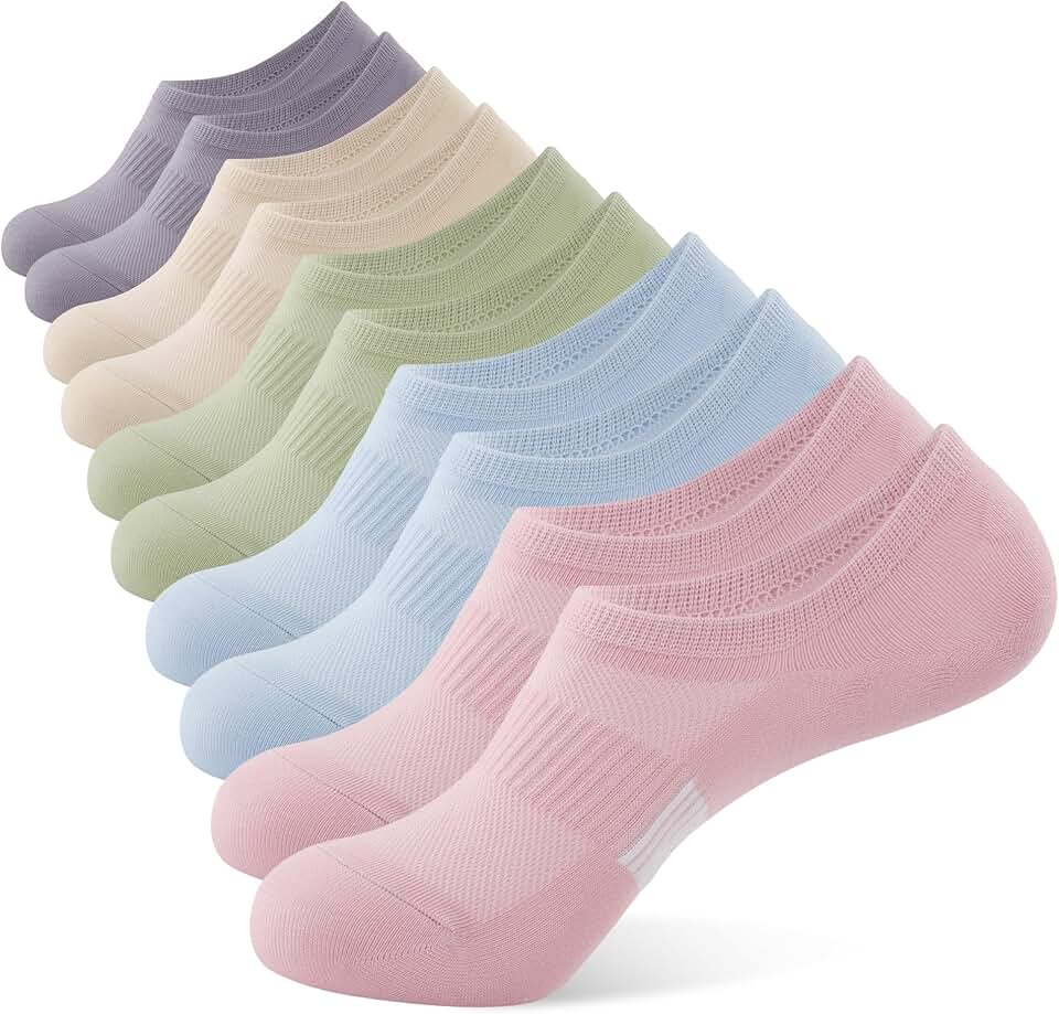 Women's Low Cut No Show Socks, 5 Pairs