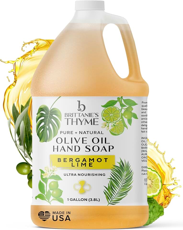 Bergamot Lime Castile Liquid Soap, 1 Gallon