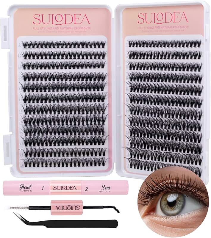 DIY Lash Extension Kit with 480 Clusters and Tools