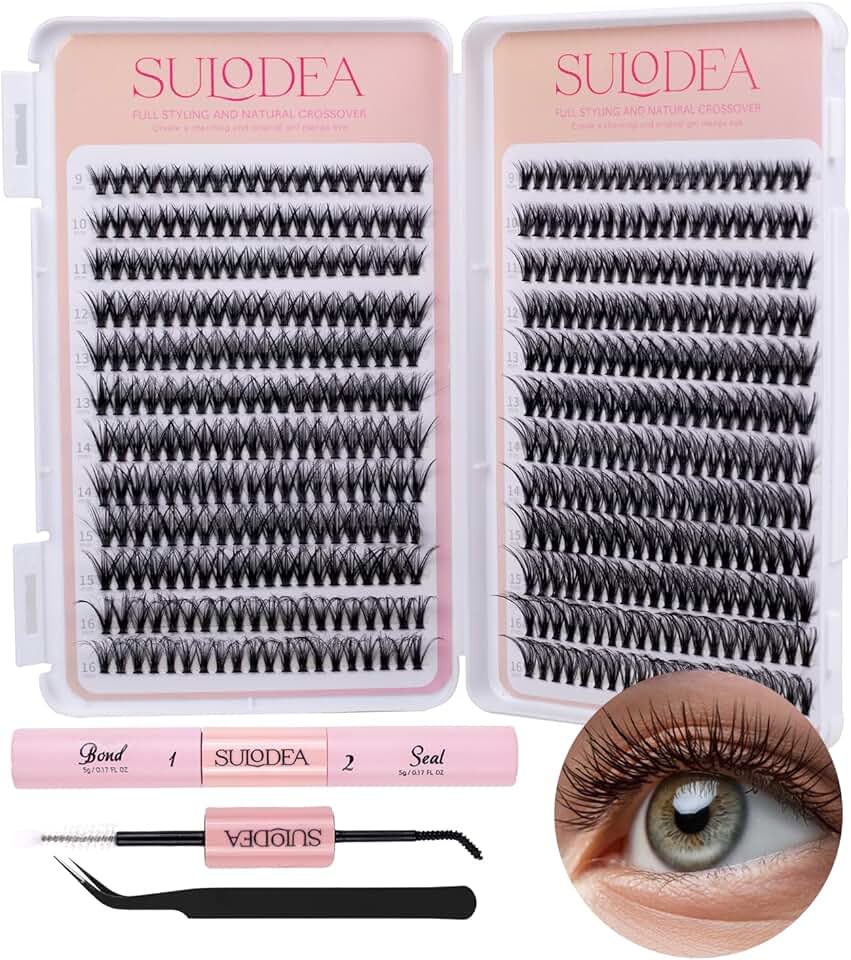 DIY Lash Extension Kit with 480 Clusters and Tools