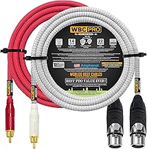 15 ft RCA to XLR female audio cable pair