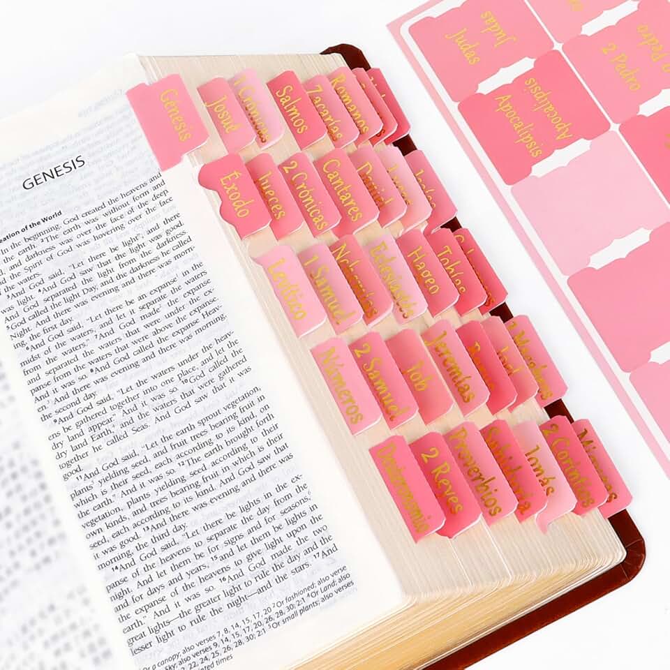 Pink Bible Tabs for Women and Girls