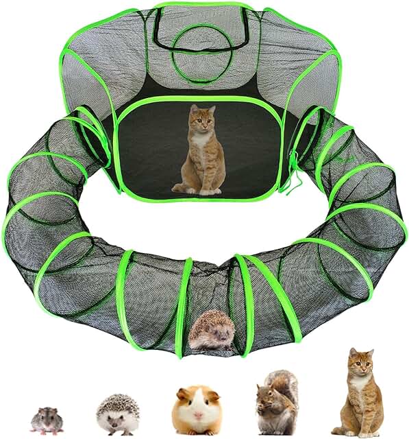 Small Animal Playpen with Tunnel and Cover