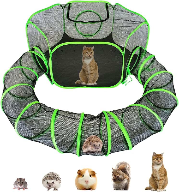 Small Animal Playpen with Tunnel and Cover