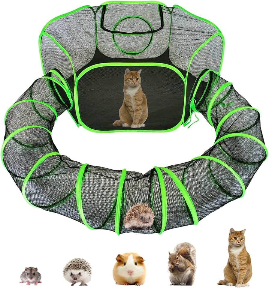 Small Animal Playpen with Tunnel and Cover
