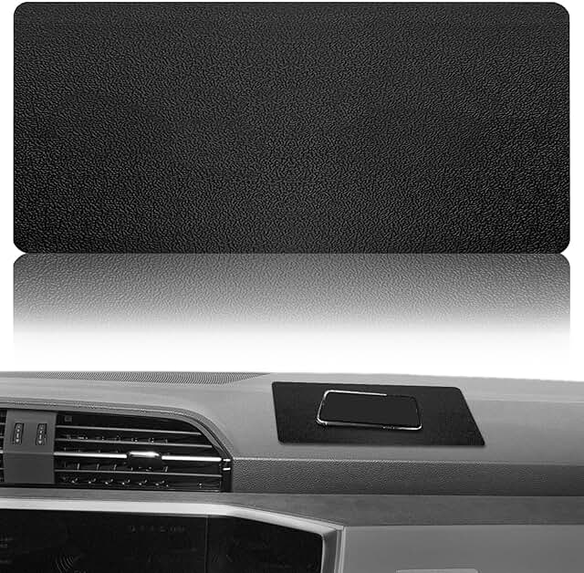 Rubber Dashboard Mat with Leather Texture, 10.6"x5.9"