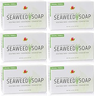 Seaweed Soap 6 Pack, Organic Face & Body Exfoliant