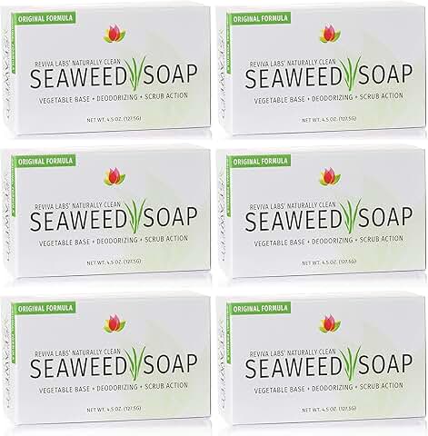 Seaweed Soap 6 Pack, Organic Face & Body Exfoliant