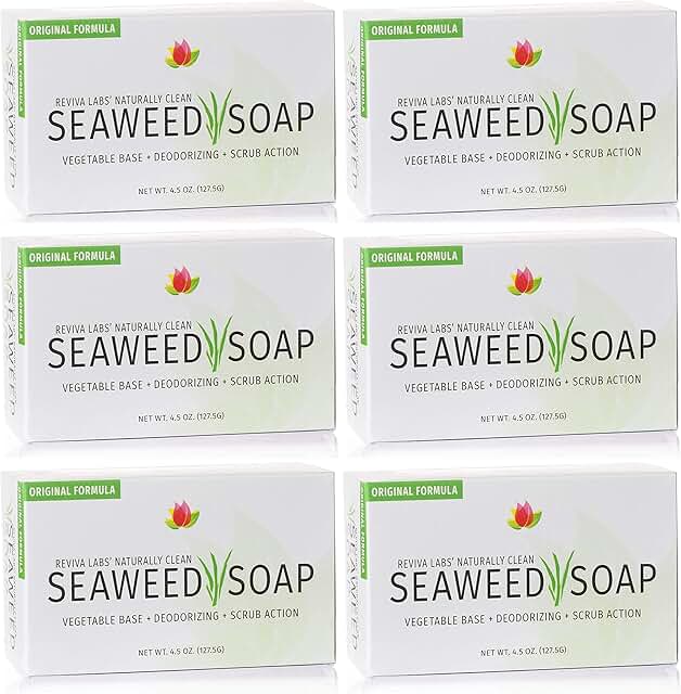 Seaweed Soap 6 Pack, Organic Face & Body Exfoliant