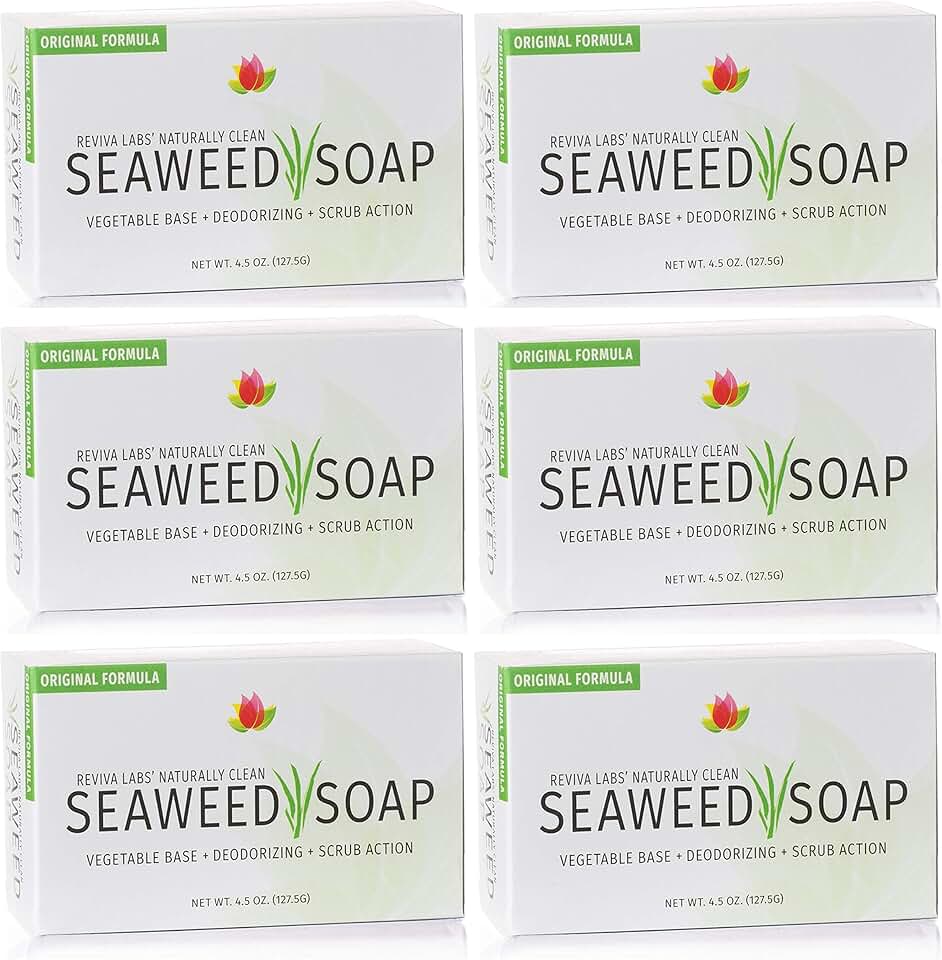 Seaweed Soap 6 Pack, Organic Face & Body Exfoliant